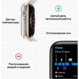 Смарт-часы Apple Watch Series 8 41mm Midnight Aluminium Sport (Темная Ночь) M/L