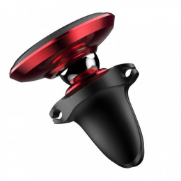 Магнитный держатель Baseus Magnetic Air Vent Car Mount Holder with cable clip Red/красный SUGX-A09
