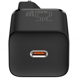 Сетевое зарядное устройство. быстрый заряд Baseus CCSP020101, 25 Вт, черный