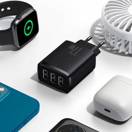 Сетевое зарядное устройство Baseus Compact Charger 3U 17W EU черный CCXJ020101
