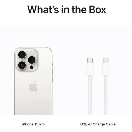 Смартфон Apple iPhone 15 Pro Max 256 ГБ, Dual: nano SIM + eSIM, белый титан
